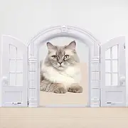 Cat Door Interior Door French Cat Door No-Flap Cat Door for Interior Door 10.8 x 9.2 Inch Indoor Cat Door Cat Interior Door Pet Door for Cats Up to 20 lbs Secured Installation in 20 Minutes for Cats P