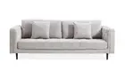MAX FABRIC XL 3 SEATER SOFA SETTEE COUCH PRECISION-CUT STEEL FRAME QUARTZ 230 CM