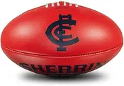 Sherrin Carlton Blues AFL Team Leather Football, Red, Size 5