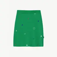 在飛比找momo購物網優惠-【agnes b.】Sport b. 女裝緹花針織短裙(綠)