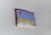 Aruba Flag Pin, Pin, Dutch, Pin Abc Islands Small Antilles, Netherlands