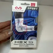 McDavid HEX Tech ARM Padded Protective Compression White Shooter Sleeve Size S/M