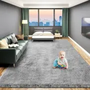 Fluffy Soft Area Rugs for 4&apos;10" x 3&apos; (Rectangular), Light Grey