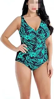 Large Size Swimsuit One Piece Swimwear Plus Big Breast Woman Swimsuits Beach Print Fat Swim Suit