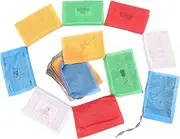 FUTUREORYY Handmade Prayer Flags 28cm x 35cm 7m Silk Flags 20/strip Decorative for Meditation Garden