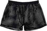 [KEOYA] Men's Openwork Fishnet Boxer Shorts Swimwear Boardshorts Swim Trunks