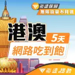 【飛速移動】港澳 5天｜高速上網 無限流量吃到飽(旅遊上網卡 香港網卡 澳門網卡 香港上網卡 澳門上網卡)