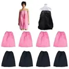 5Pcs Disposable Bath Skirt Non-Woven Bathrobe Sweat Steaming Beauty Salon Dr _pw