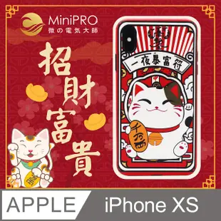 MiniPRO微型電器大師-招財富貴浮雕設計輕薄防護手機殼(Apple iPhone-XS 5.8吋)