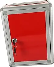 Ciieeo Mailbox Employee Suggestion Box Acrylic Aluminum Alloy Small Mailbox Staff Red