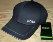 MENS HUGO BOSS CHARCOAL BLUE STRAPBACK ADJUSTABLE HAT