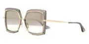 Dita NARCISSUS Satin Crystal Grey/Milky Gold Flash (03) Sunglasses