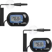 VIVOSUN 2-Pack LCD Digital Aquarium Thermometer Fish Tank Terrarium Temperature