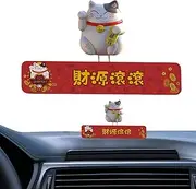 Quzente Parking Number Plate,Temporary Stop Number Sign Lucky Cat - Parking Card Phone Number Card, Car Park Stop Number Sign for Family