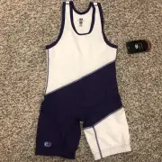New with Tag Cliff Keen Wrestling Singlet XS Black and White