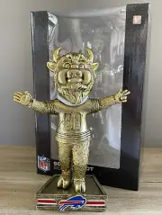 BILLY BUFFALO Buffalo Bills NFL Pure Gold Mascot Bobblehead NIB!