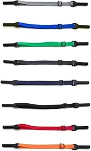 [DACUAN] 8 PCS Adjustable Eyeglasses Retainer Strap,Eye Glasses Holders Around Neck Sport Glasses Strap,No Tail Anti-Slip Glasses Straps Holder, Glasses String Cord for Men Women Kids (8 Colors)
