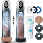 Electric Penis Pump for Men NEW UPGRADED 2025 Vacuum Enlarger with 4 Training Pressure and 5 Suction Modes for Bigger Erection Male Masturbator Mini Pocket Pussy Realistic Blowjob, IVORY STROKE