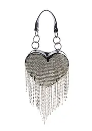[Poster Grl] Mine All Mine Rhinestone Heart Mini Purse - Black