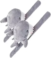SOPOTUTU Animal Slap Wristband Set Shark Plush Snap Bracelet Party Favor Decorative Band