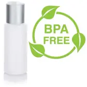 Natural Clear Plastic Squeeze Bottle with Silver Disc Cap - 2 oz / 60 ml