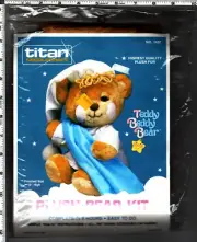 "Teddy Beddy Bear" ©1986 Titan Needlecraft Plush Bear Kit 1407 12" High Finished