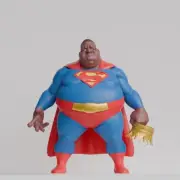 Super Biggie Notorious B.I.G. Sculpture in SuperMan Suit Statue 10in Resin