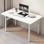 Home Office Desk, Computer Desk, Office Table, Wood Dormitory Study Desk A52 (A White, 80X40X75CM)