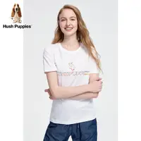 在飛比找蝦皮購物優惠-現貨 Hush Puppies 女式時尚印花棉質短袖 T 恤