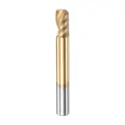 6mmx12mm Titanium Plated High Speed Steel Single Flute End Mill Bit 50mm Length