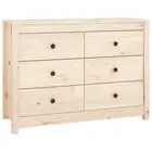 Side Cabinet Sideboard Highboard Buffet Multi Sizes Solid Wood Pine vidaXL