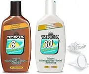 GoPong Sunscreen Flask 2 Pack - Tropic Tan Classic Bottle Style, Includes Funnel and Liquor Pour Spout
