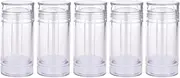 5 Packs Plastic Deodorant Containers,1 Oz /30ml Empty Clear Cylinder (Bottom Refilling & Twist Up) Refillable Deodorant Tube Bottles Stick Container for Lip balm,Lipstick, Clear,
