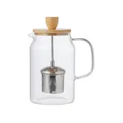 Leaf & Bean Naples Glass Teapot with Infuser 900ml Tea Maker For Loose Leaf Tea
