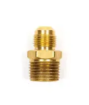 PHA12M: 3/8" MALE FLARE x 1/2" MALE PIPE – PROPANE HOSE ADAPTER END Fire Pit/ RV