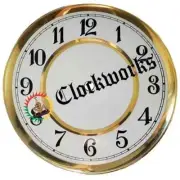 Round Clock Dial Gold-Trim 6.5 Inch