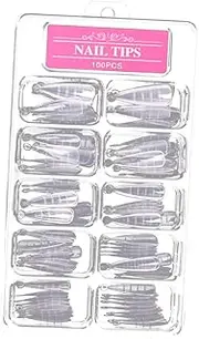 HAKIDZEL Nail Enhancement Kit 100pcs Nail Plates Tips Manicure Set for Beginners