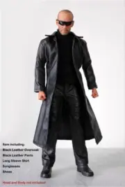 1/6 FT014 men Black overcoat set for Jason Statham The Matrix Gang
