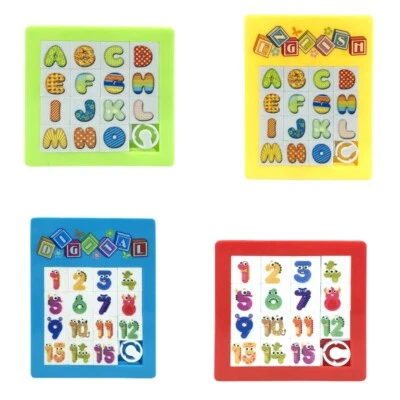 Children Interactive Plastic 3D Slide Puzzles Color for Kids 6-8 Cute Table Game