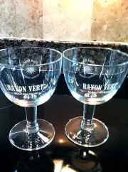 GREEN FLASH BREWING CO. PAIR OF RAYON VERT NEW BELGIAN PALE ALE STEM GLASSES