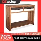 wooden console table black white 86cm 30cm living room decor 6045