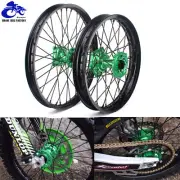 For Kawasaki 21/18 CNC Spoked Wheels Rims KX450 2019-2024 KX250 KX250X 2021-2024