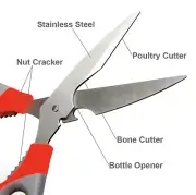 8.25" Kitchen Shears Scissors Heavy Duty Sharp Stainless Steel, Assorted Colors