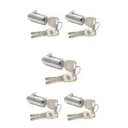 5 KEYED DIFFERENT Dimple Cylinder BRASS Plug Lock Vending machine T handle