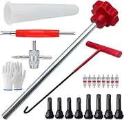 Tire Valve Tool Kit,23-Piece Valve Stem Core Puller Tool Set for Installation Removal | Tire Change Repair Tools for Vehicles, SUVs, Motorcycles, Bicycles