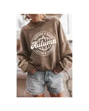 GGP Autumn Pumpkin Print Drop Shoulder Sweatshirt S