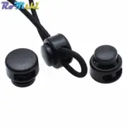 Cord Lock Toggle Clip Stopper Plastic Black For Bags/Garments Size:15mm*14mm