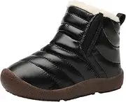 [IWIHMIV] Boys Waterproof Snow Boots Soft Sole Plus Velvet Warm Snow Boots Outdoor Comfortable Winter Shoes