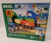BRIO WORLD Starter Lift & Load Train Toy Set 33878 Age 3+ 19 Pieces NIB