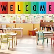 gisgfim 7Pcs Colorful Pencil Classroom Welcome Curtains Back to School Window Curtains for Kindergarten Daycare Primary First Day of School Classroom Bedroom Playroom Cover Decor 36 x 24Inches